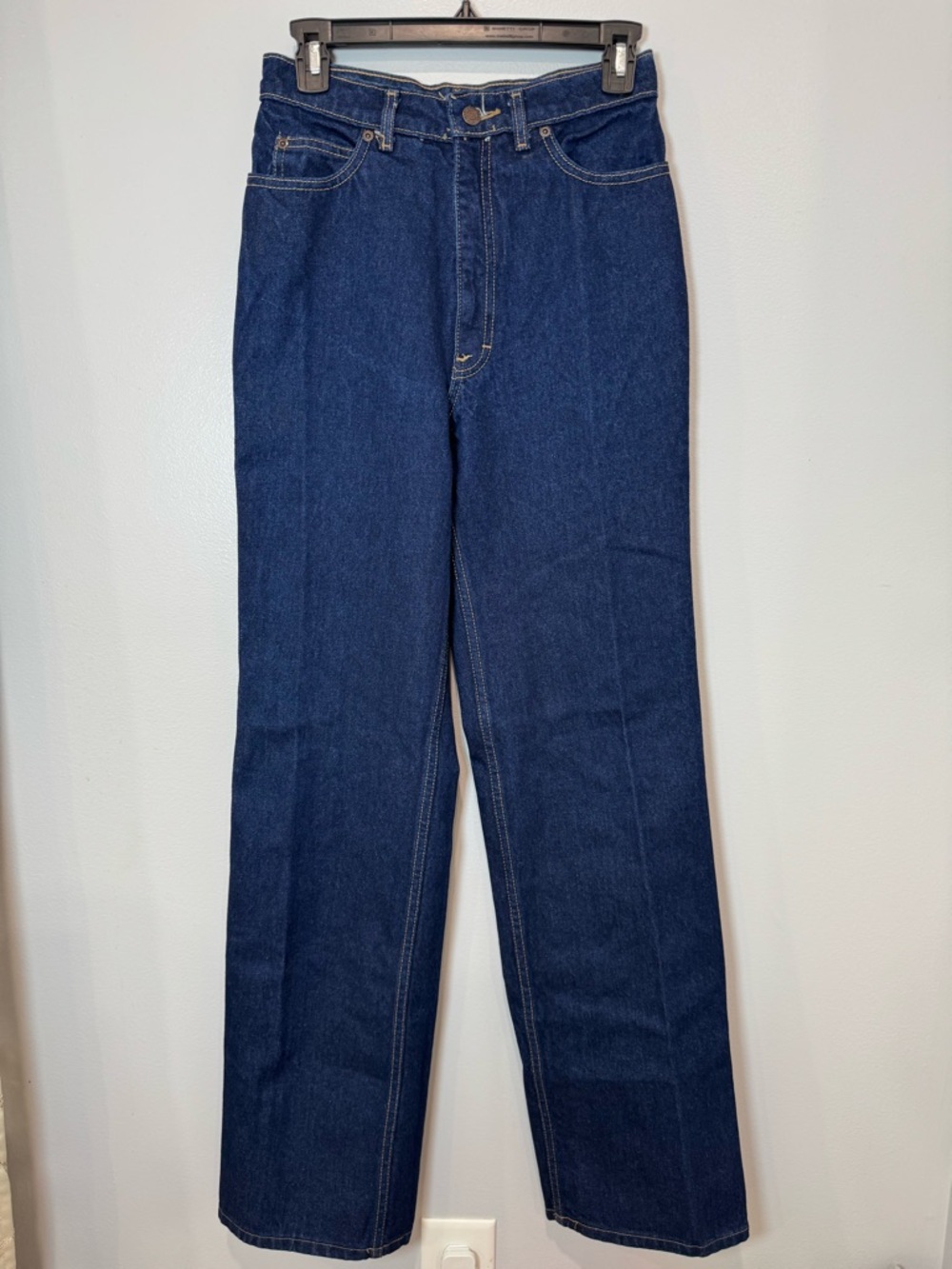 Vintage Calvin Klein Jeans Made USA 100% Cotton Straight Leg Dark Wash 90s Sz 8
